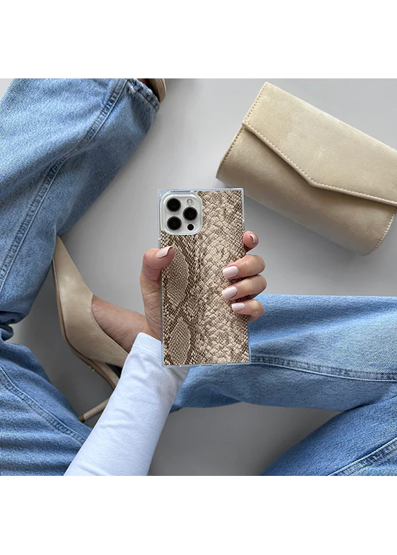 SQUARE® Nude Python Faux Leather iPhone Case - Image 42