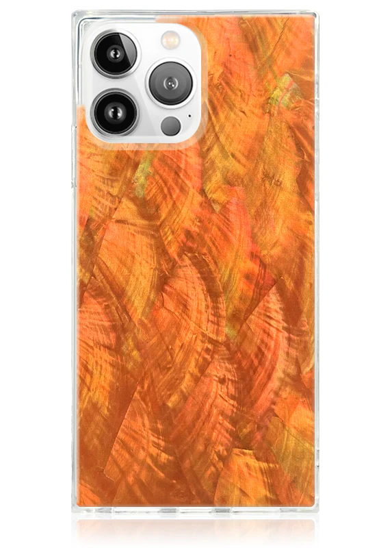 SQUARE® Orange Mother of Pearl iPhone Case - Image 29