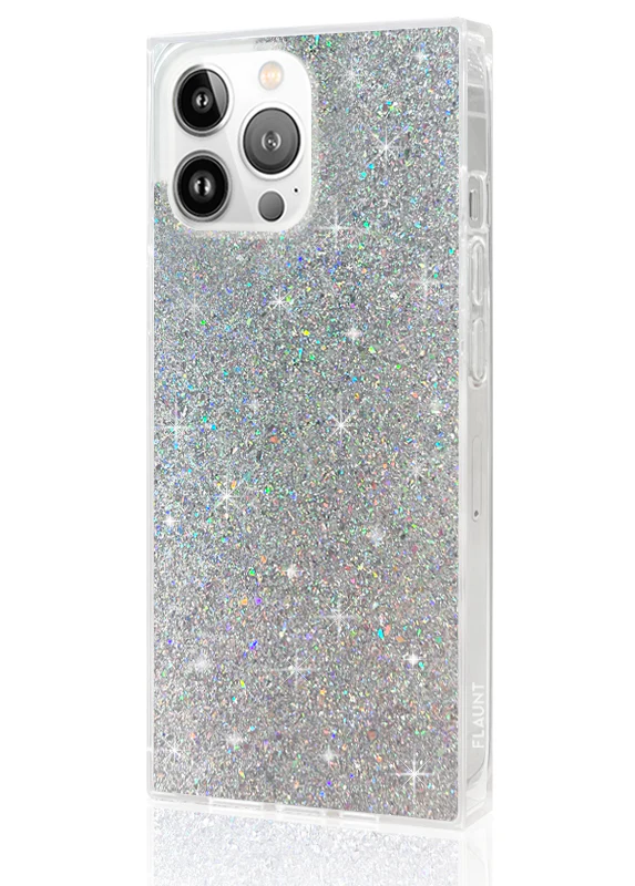 SQUARE® Silver Glitter iPhone Case - Image 26