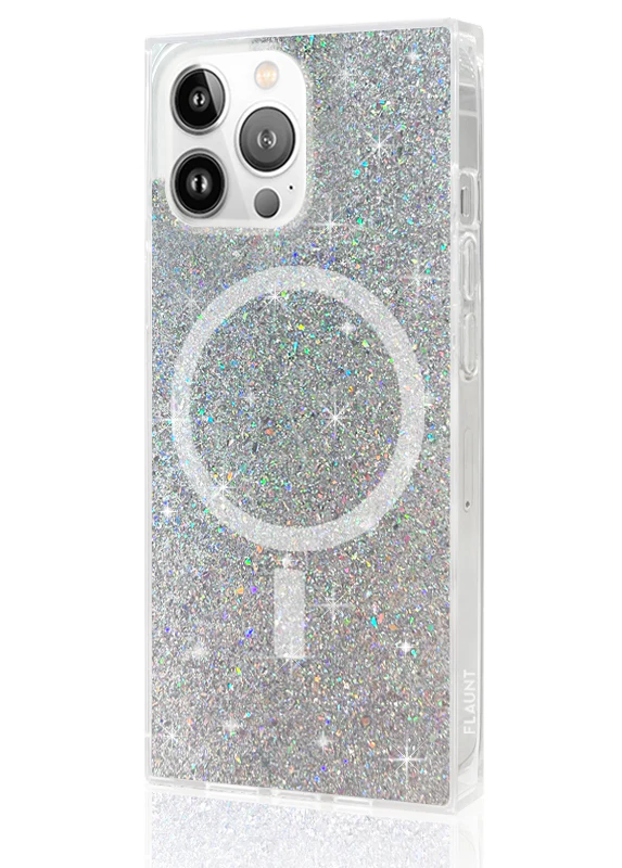 SQUARE® Silver Glitter iPhone Case - Image 30