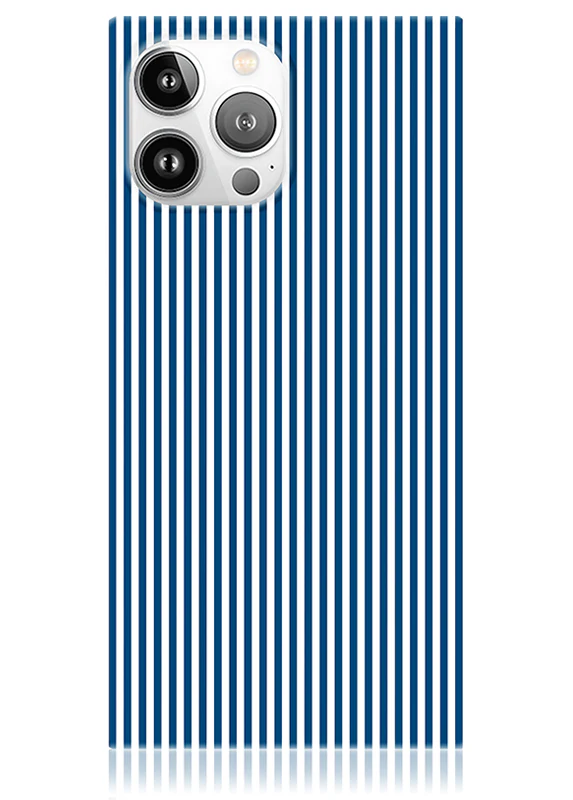 SQUARE® Blue & White Oxford Stripe iPhone Case - Image 41