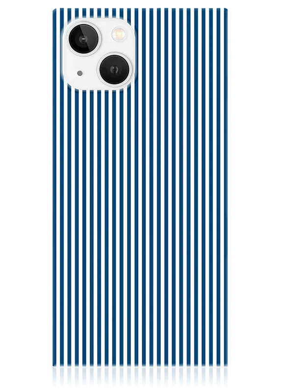 SQUARE® Blue & White Oxford Stripe iPhone Case - Image 45