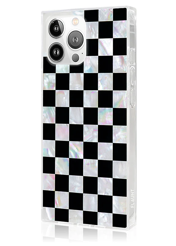 SQUARE® Checkered Mother of Pearl iPhone Case - Image 8